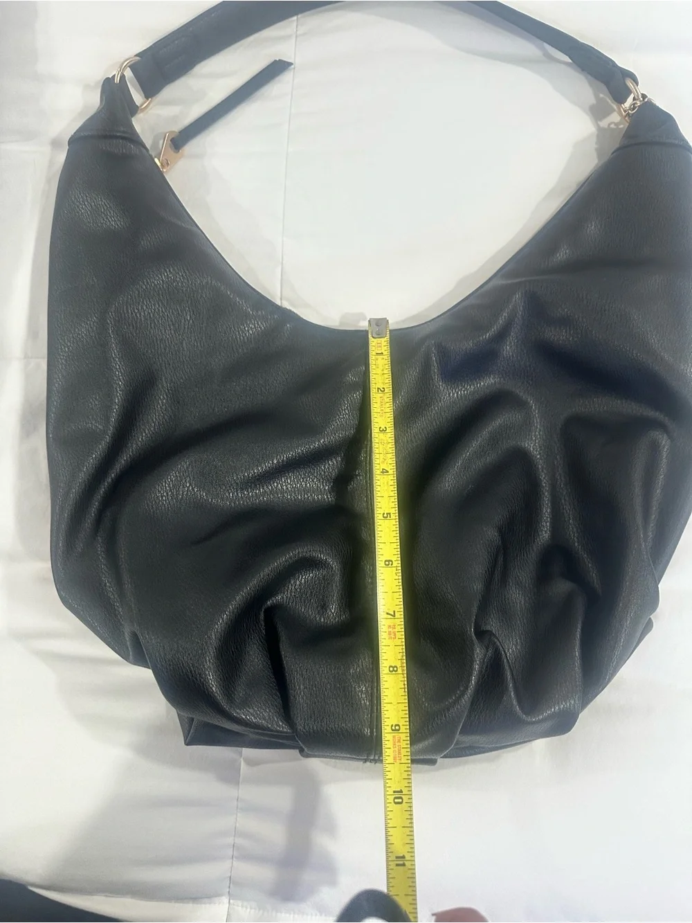 Universal Thread Black Hobo Shoulder Bag with Gold Hardware
